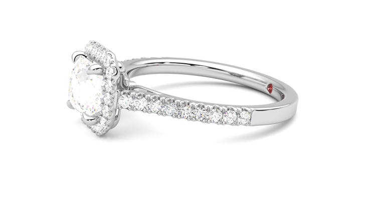 Taylor & Hart Allure Asscher Engagement Ring 360 degree image 22