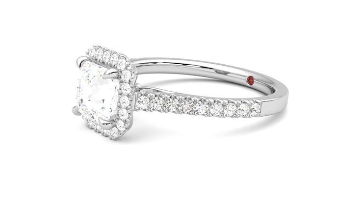 Taylor & Hart Allure Asscher Engagement Ring 360 degree image 23