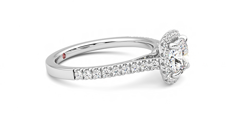 Taylor & Hart Allure Cushion Engagement Ring 360 degree image 8