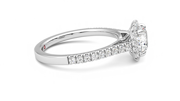 Taylor & Hart Allure Cushion Engagement Ring 360 degree image 9