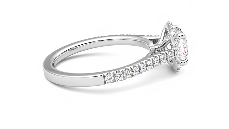 Taylor & Hart Allure Cushion Engagement Ring 360 degree image 10