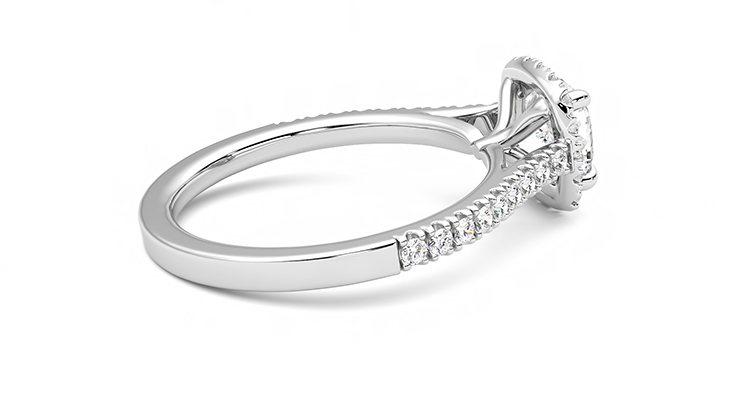 Taylor & Hart Allure Cushion Engagement Ring 360 degree image 11