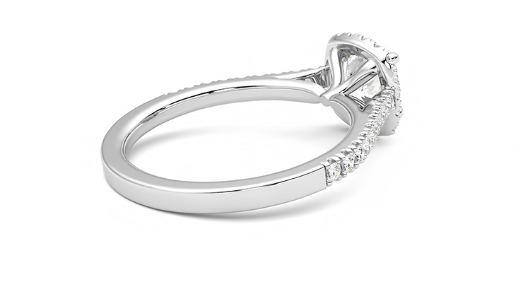 Taylor & Hart Allure Cushion Engagement Ring 360 degree image 12