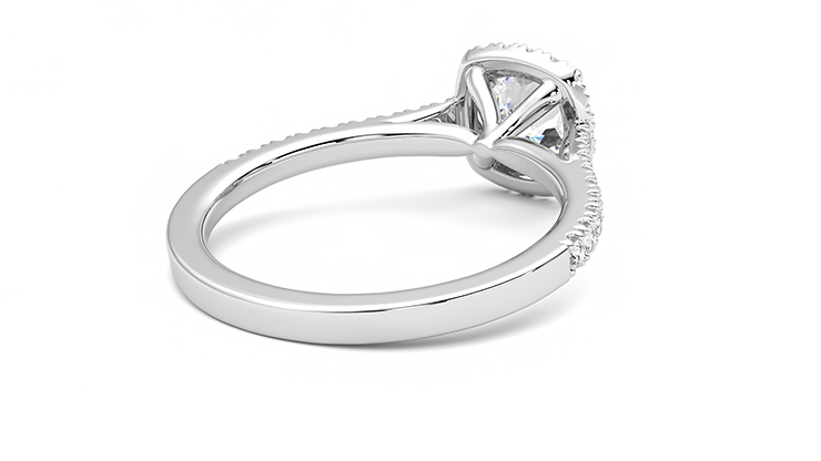 Taylor & Hart Allure Cushion Engagement Ring 360 degree image 13