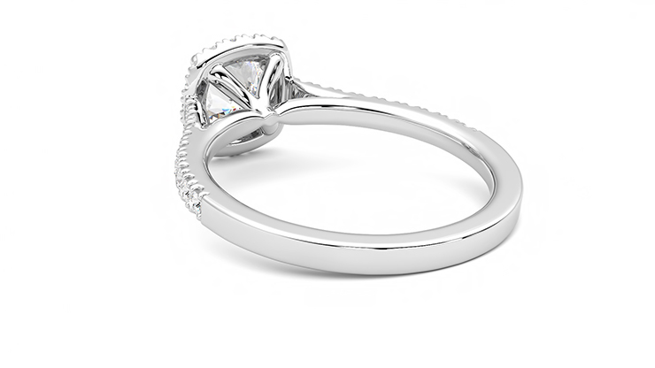 Taylor & Hart Allure Cushion Engagement Ring 360 degree image 17