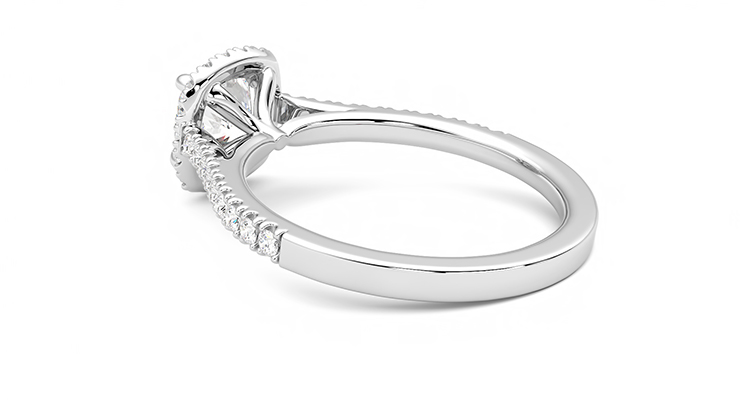 Taylor & Hart Allure Cushion Engagement Ring 360 degree image 18