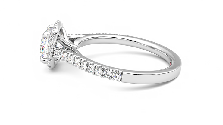 Taylor & Hart Allure Cushion Engagement Ring 360 degree image 20