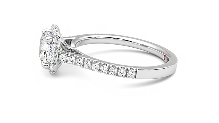 Taylor & Hart Allure Cushion Engagement Ring 360 degree image 21