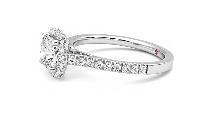 Taylor & Hart Allure Cushion Engagement Ring 360 degree image 22