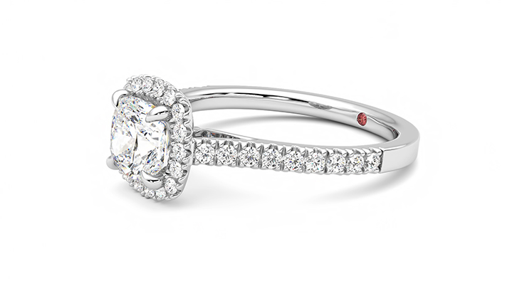 Taylor & Hart Allure Cushion Engagement Ring 360 degree image 23