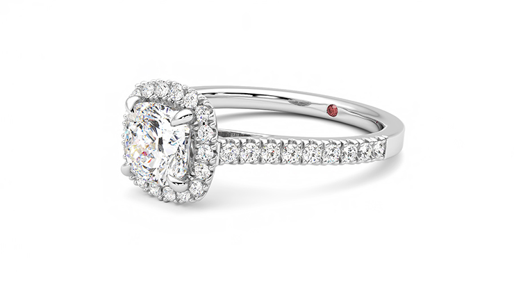 Taylor & Hart Allure Cushion Engagement Ring 360 degree image 24