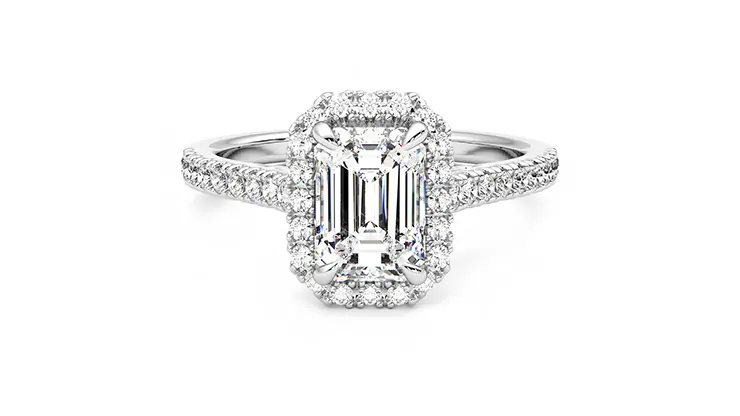 Taylor & Hart Allure Emerald Engagement Ring 360 detail 01