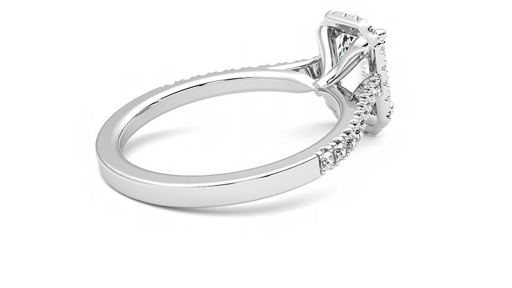 Taylor & Hart Allure Emerald Engagement Ring 360 degree image 12