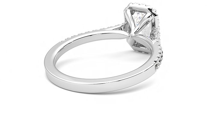 Taylor & Hart Allure Emerald Engagement Ring 360 degree image 13