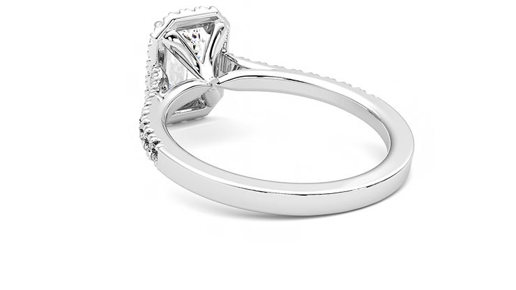 Taylor & Hart Allure Emerald Engagement Ring 360 degree image 17