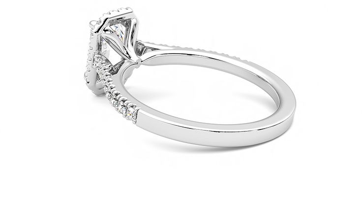 Taylor & Hart Allure Emerald Engagement Ring 360 degree image 18