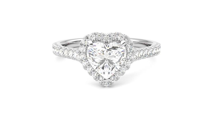 Taylor & Hart Allure Heart Engagement Ring 360 degree image 0