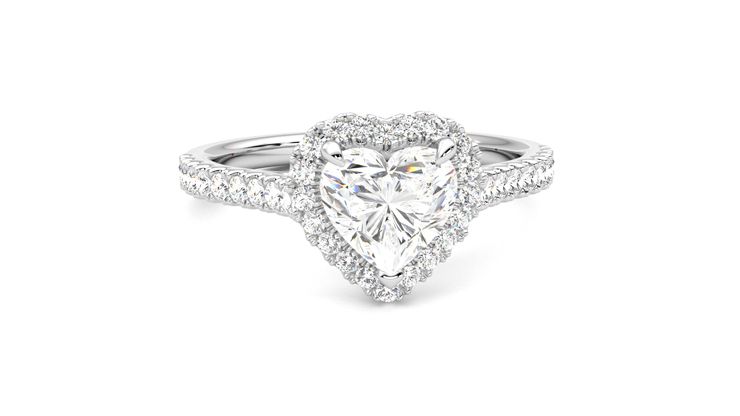 Taylor & Hart Allure Heart Engagement Ring 360 degree image 2