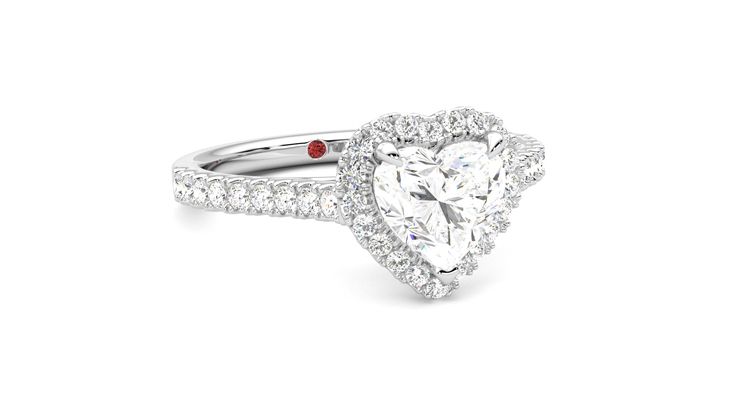 Taylor & Hart Allure Heart Engagement Ring 360 degree image 4