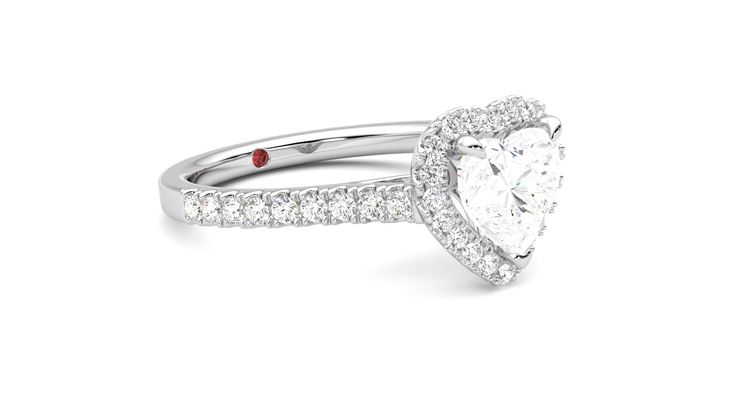 Taylor & Hart Allure Heart Engagement Ring 360 degree image 6