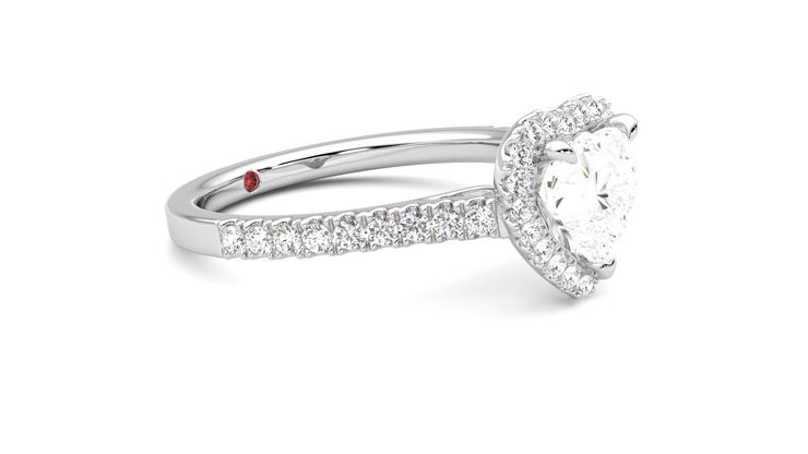 Taylor & Hart Allure Heart Engagement Ring 360 degree image 7