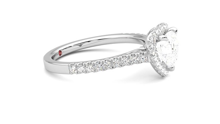 Taylor & Hart Allure Heart Engagement Ring 360 degree image 8