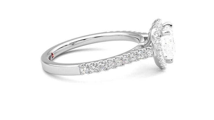 Taylor & Hart Allure Heart Engagement Ring 360 degree image 9