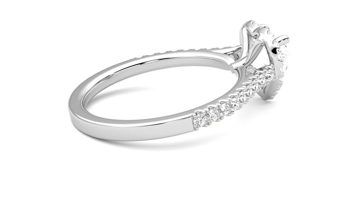 Taylor & Hart Allure Heart Engagement Ring 360 degree image 11