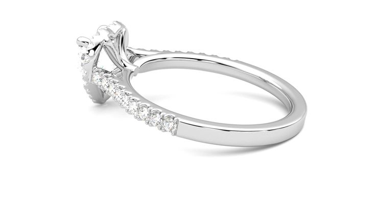 Taylor & Hart Allure Heart Engagement Ring 360 degree image 19