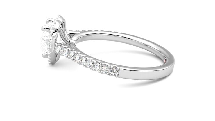 Taylor & Hart Allure Heart Engagement Ring 360 degree image 20