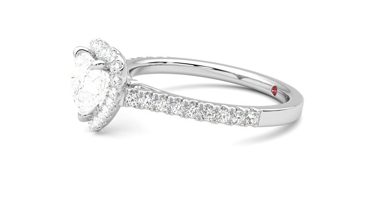 Taylor & Hart Allure Heart Engagement Ring 360 degree image 22