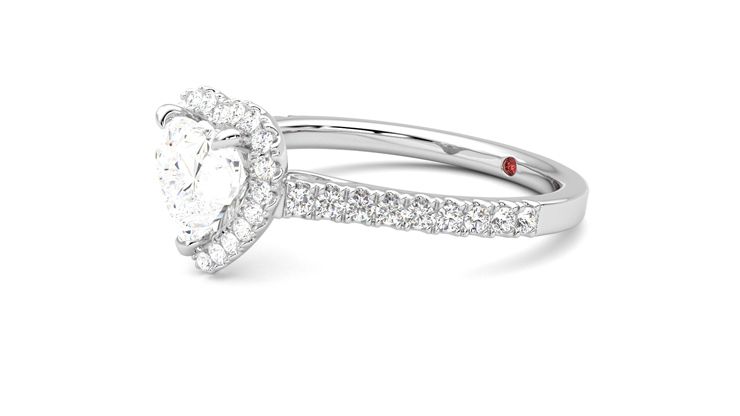 Taylor & Hart Allure Heart Engagement Ring 360 degree image 23