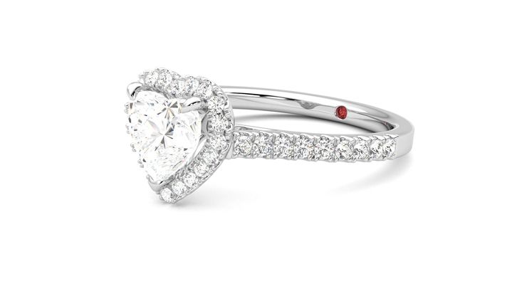 Taylor & Hart Allure Heart Engagement Ring 360 degree image 24