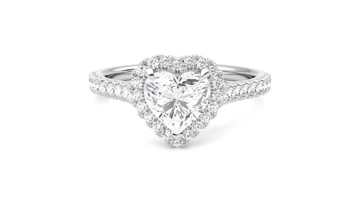 Taylor & Hart Allure Heart Engagement Ring 360 degree image 29
