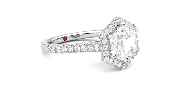 Taylor & Hart Allure Hexagonal Engagement Ring 360 degree image 6
