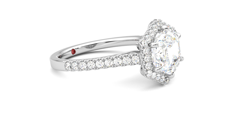Taylor & Hart Allure Hexagonal Engagement Ring 360 degree image 7