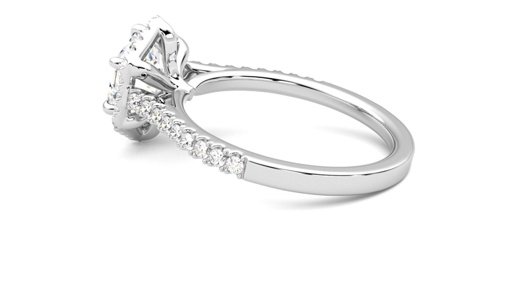 Taylor & Hart Allure Hexagonal Engagement Ring 360 degree image 19