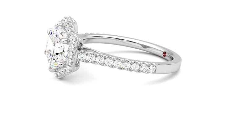 Taylor & Hart Allure Hexagonal Engagement Ring 360 degree image 22