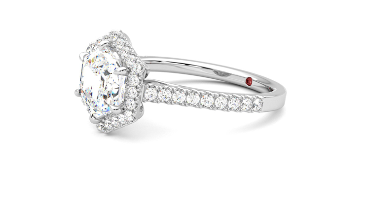 Taylor & Hart Allure Hexagonal Engagement Ring 360 degree image 23