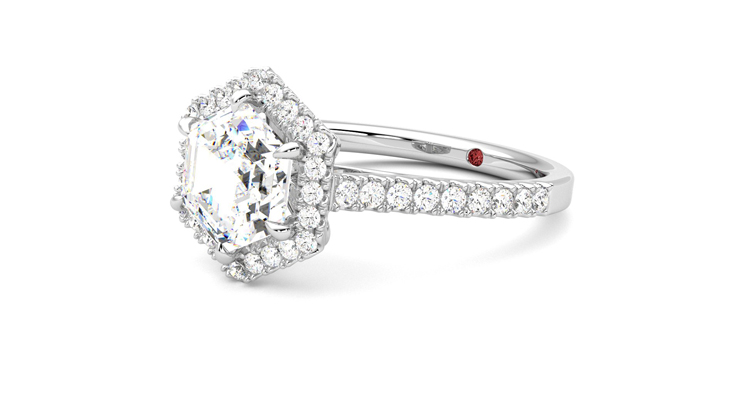 Taylor & Hart Allure Hexagonal Engagement Ring 360 degree image 24