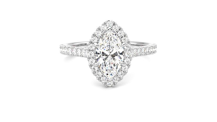 Taylor & Hart Allure Marquise Engagement Ring 360 degree image 1