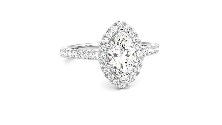 Taylor & Hart Allure Marquise Engagement Ring 360 degree image 3