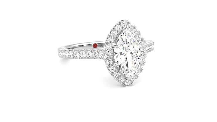 Taylor & Hart Allure Marquise Engagement Ring 360 degree image 4