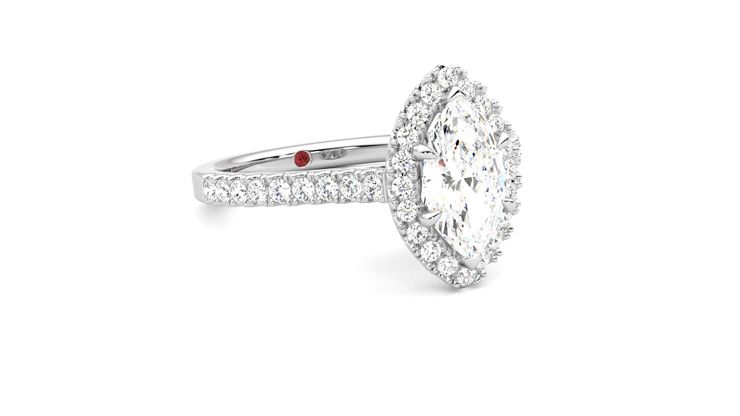 Taylor & Hart Allure Marquise Engagement Ring 360 degree image 5