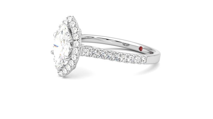 Taylor & Hart Allure Marquise Engagement Ring 360 degree image 23