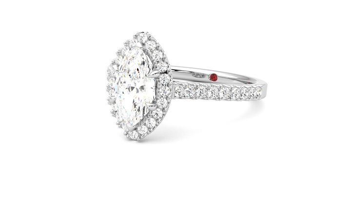 Taylor & Hart Allure Marquise Engagement Ring 360 degree image 25
