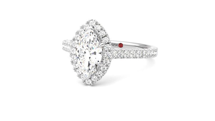 Taylor & Hart Allure Marquise Engagement Ring 360 degree image 26