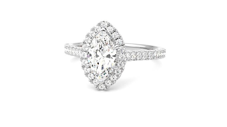Taylor & Hart Allure Marquise Engagement Ring 360 degree image 27