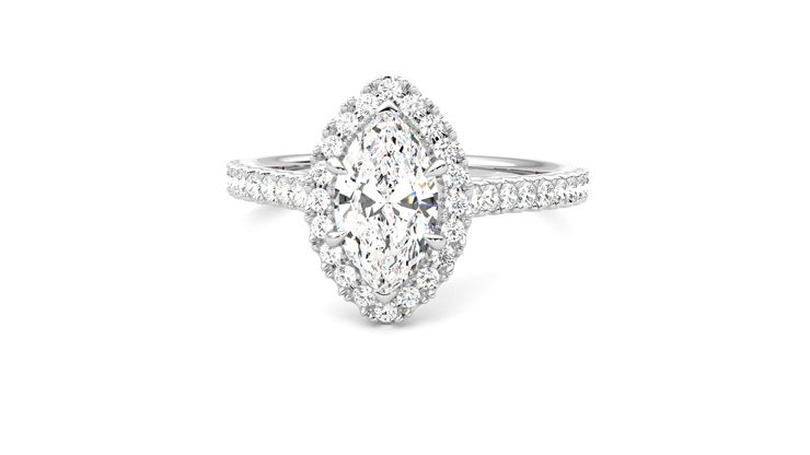 Taylor & Hart Allure Marquise Engagement Ring 360 degree image 28