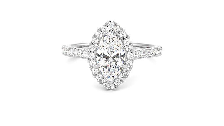 Taylor & Hart Allure Marquise Engagement Ring 360 degree image 29